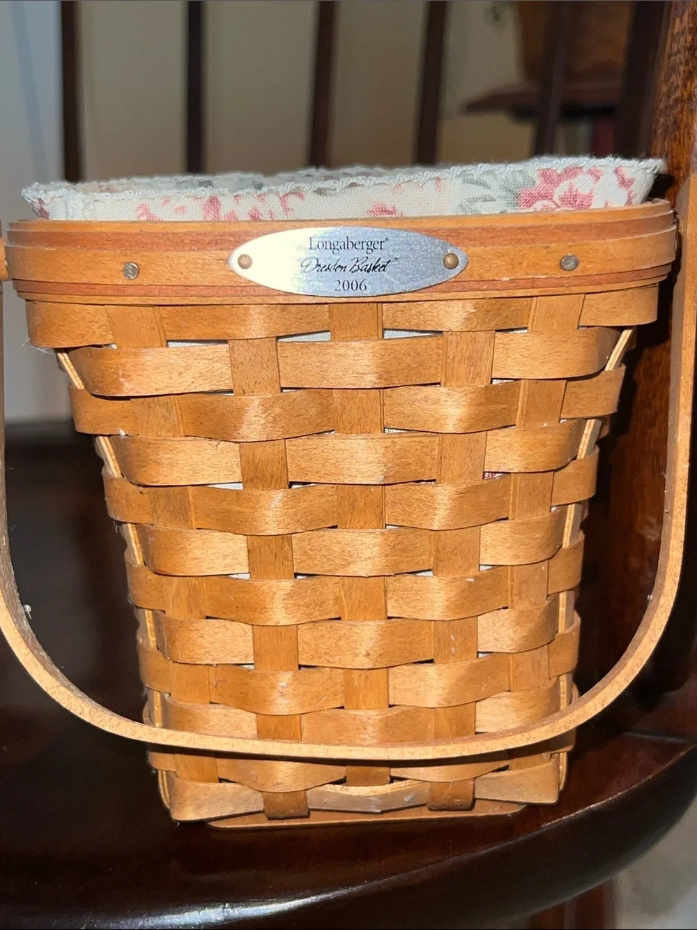 Longaberger Dresden Basket 2006 liner -protector -SFH